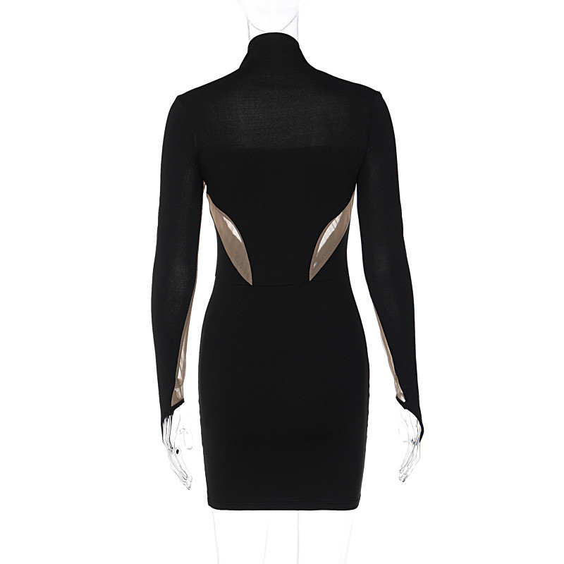 fetico NYLON JERSEY GATHERED DRES