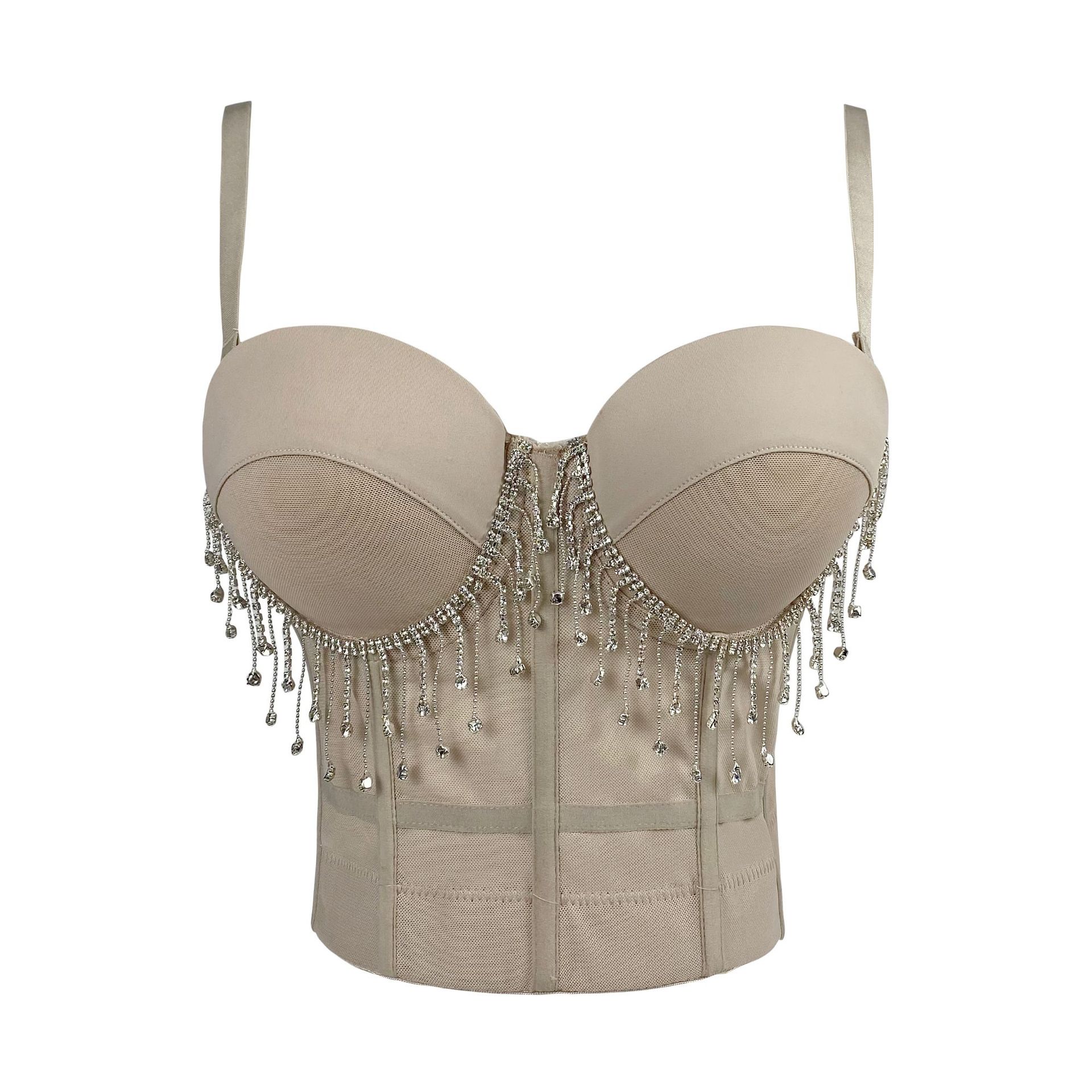 Wholesale Women Fashion Rhinestone Tassel Camisole Corset