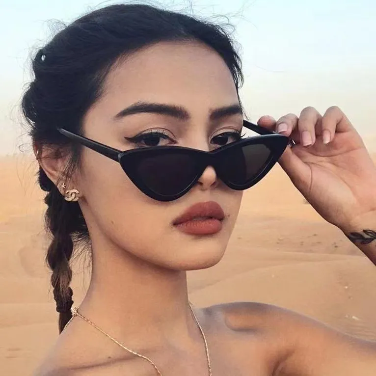 Women Retro Simple Triangle Resin Sunglasses