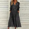 Black Polka Dots--Knitted Long Sleeves