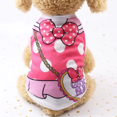 Fashion Fake Straps Mesh Breathable Pet Teddy Dog Vest Clothes