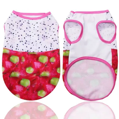 Fashion Fake Straps Mesh Breathable Pet Teddy Dog Vest Clothes