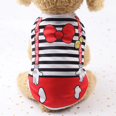 Fashion Fake Straps Mesh Breathable Pet Teddy Dog Vest Clothes