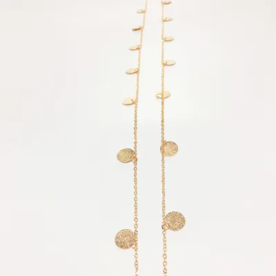 Women Simple Geometric Long Sequin Necklace