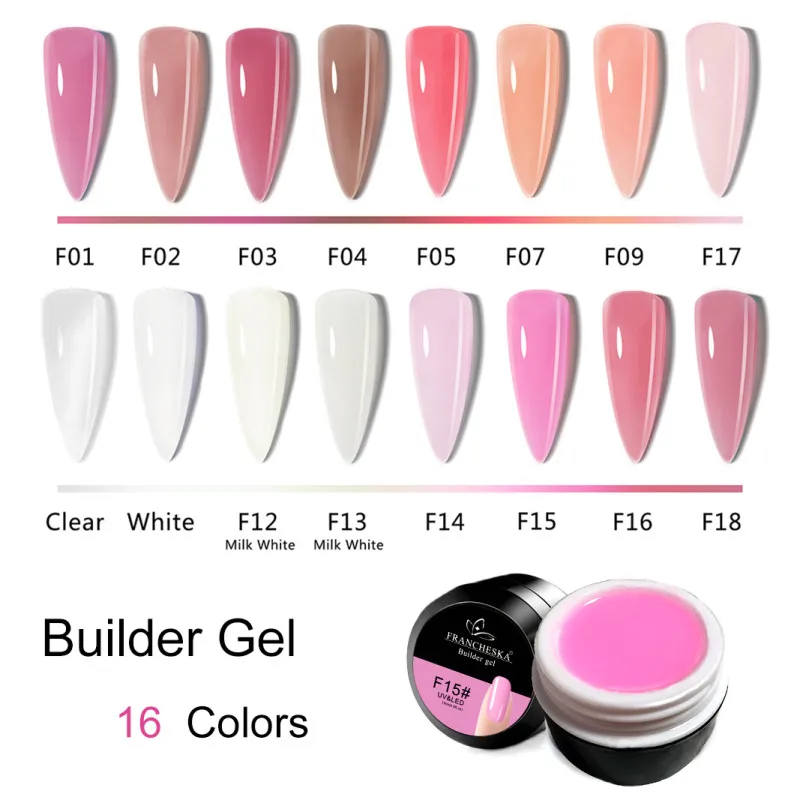 Women's Transparent Nude UV Glue for Phototherapy Manicure Quick Extension Nail Polish