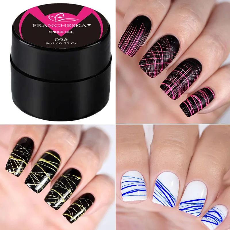 Women's Nail Art Stretch Brushed UV Glue Liquid 8ml