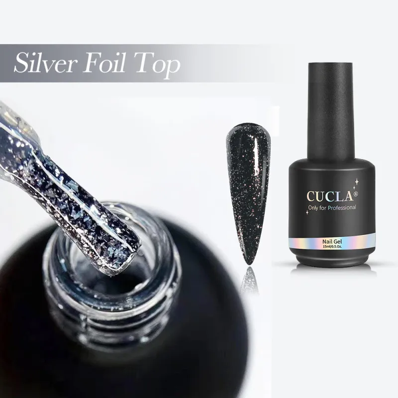 Women's Wash-Free Gold Foil Seal Layer Leveling UV Nail Polish Glue Seal Layer