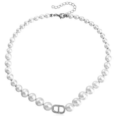 Women Light Luxury Imitation Pearl Stitching Fashion Necklace