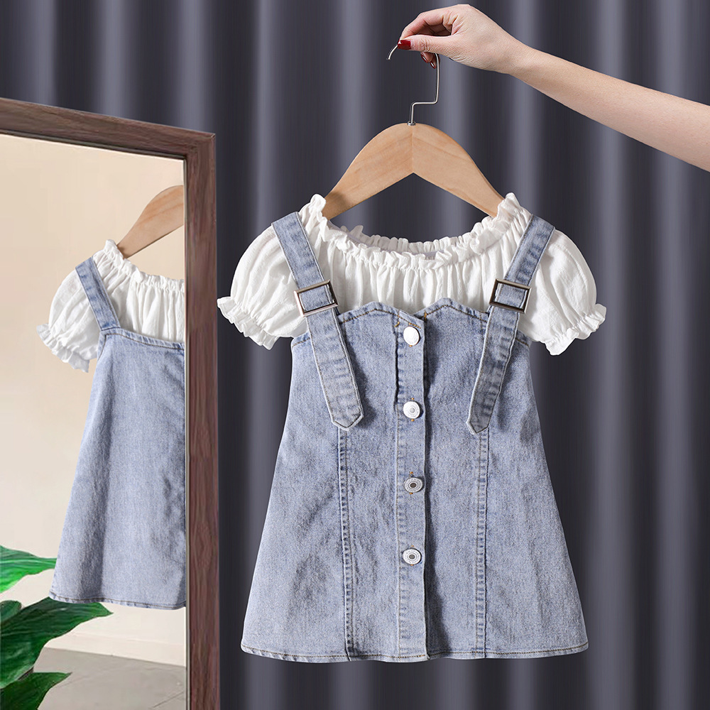 Wholesale Children Kids Baby Fashion Girls Short Sleeve