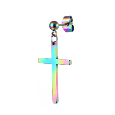 Punk Cross Shaped Titanium Steel Navel Piercing Jewelry