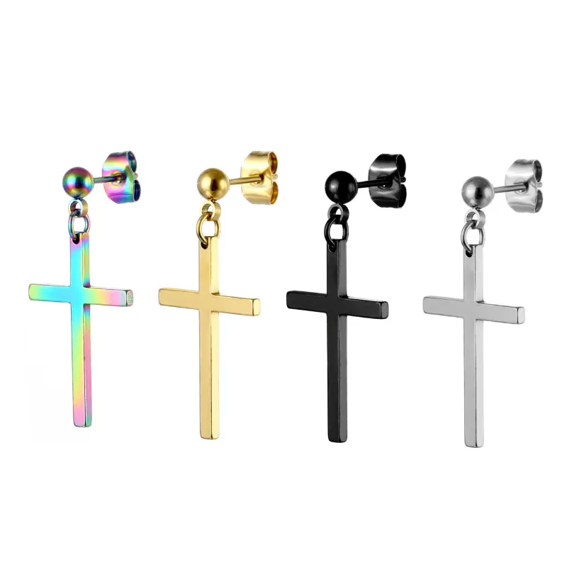 Punk Cross Shaped Titanium Steel Navel Piercing Jewelry