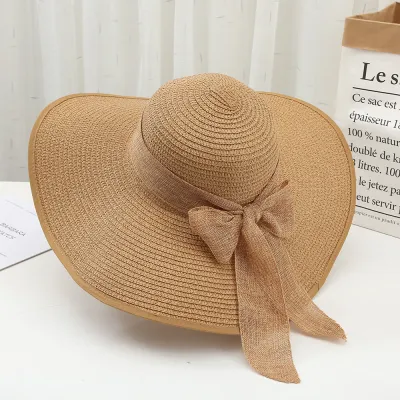 Women's Simple Sunshade Knitted Straw Woven Sun Hat