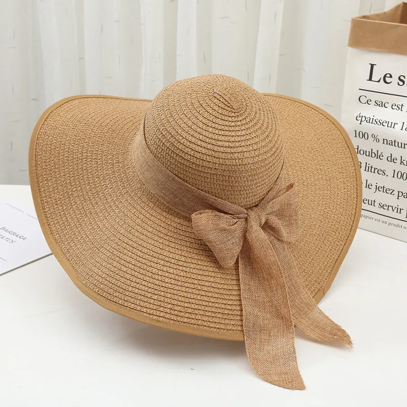 Women's Simple Sunshade Knitted Straw Woven Sun Hat
