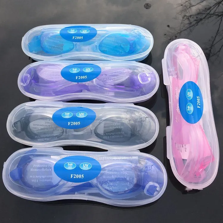 Summer Swimming Goggles PVC Anti-Fog Waterproof Integrated High-Definition Swimming Goggles