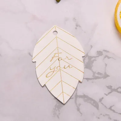 Bronzing Maple Leaf Thank You Gift Sealing Card for Jewelry Packaging