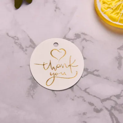 Bronzing Maple Leaf Thank You Gift Sealing Card for Jewelry Packaging