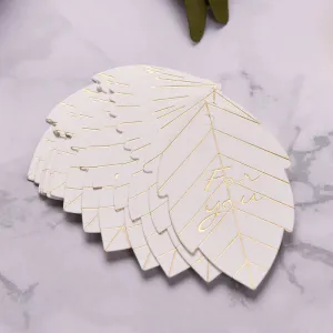 Bronzing Maple Leaf Thank You Gift Sealing Card for Jewelry Packaging