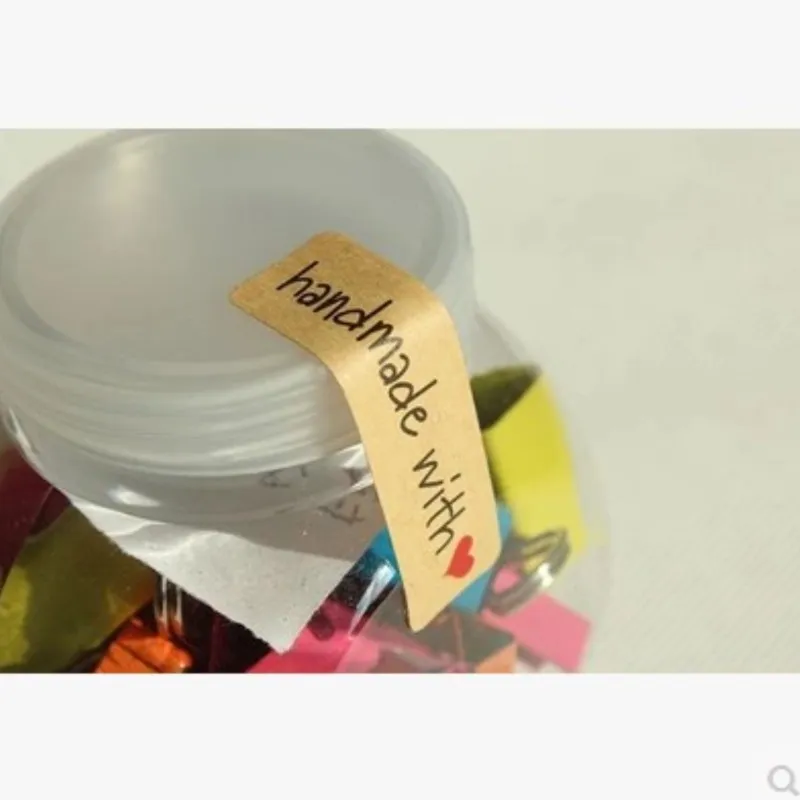Long Love Handmade Kraft Paper Packaging Seal Sticker