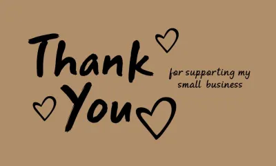 Kraft Paper Thank You Card Gift Card Jewelry Packaging