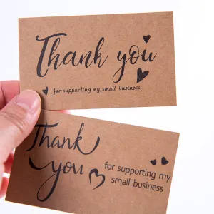 Kraft Paper Thank You Card Gift Card Jewelry Packaging