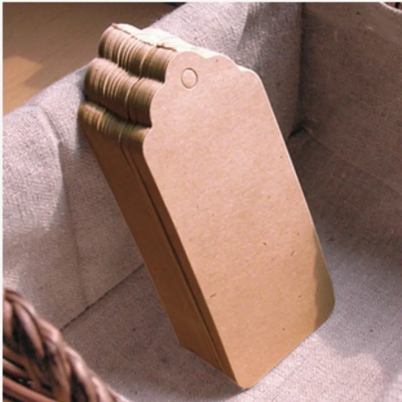 Retro DIY Blank Graffitiable Kraft Paper Elevator Card for Jewelry Packaging