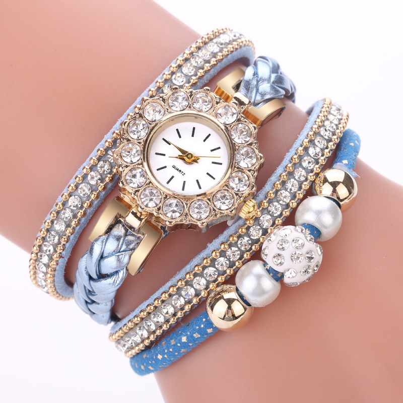 Women's personality diamond quartz bracelet clearance watch