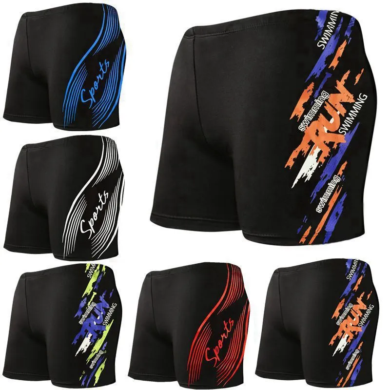 Men's Casual Color Block Large Size Swimming Shorts