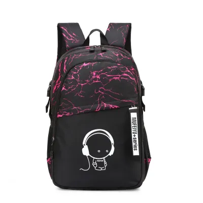 Men's Fashion Luminous Backpack Oxford Cloth Waterproof