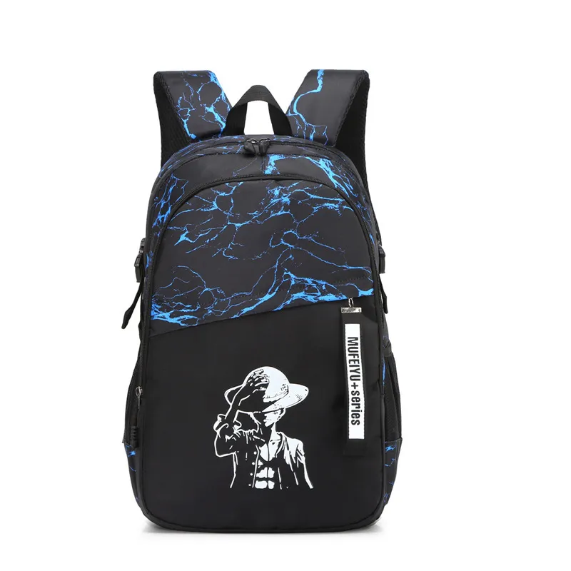 Men's Fashion Luminous Backpack Oxford Cloth Waterproof