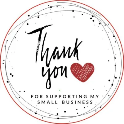 Self-Adhesive Thank You Red Love Kraft Paper Label Seal Sticker for Jewelry Packaging