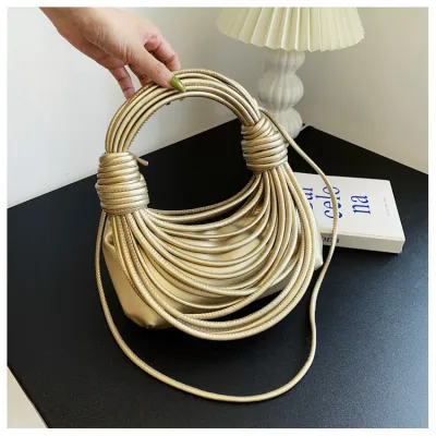 Women Fashionable Unique Creative Braided PU Handbag