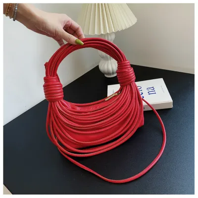 Women Fashionable Unique Creative Braided PU Handbag