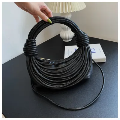 Women Fashionable Unique Creative Braided PU Handbag