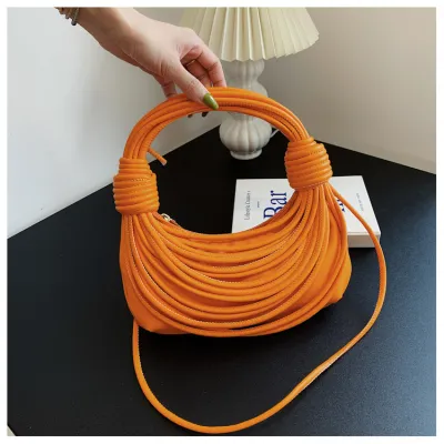 Women Fashionable Unique Creative Braided PU Handbag