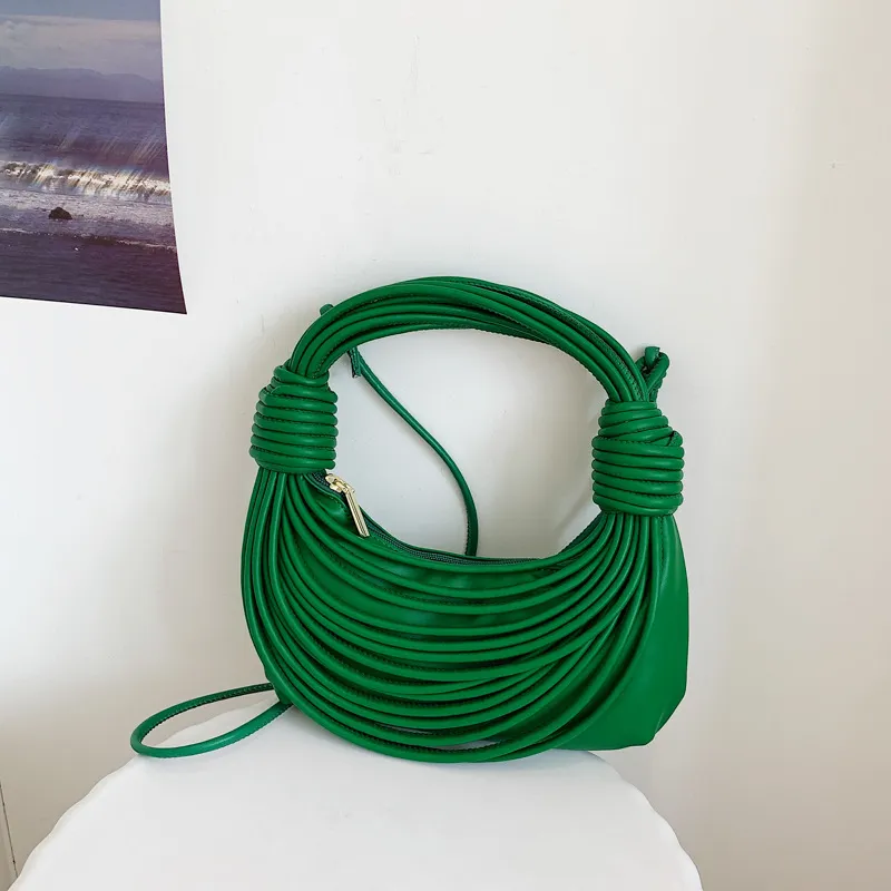 Women Fashionable Unique Creative Braided PU Handbag