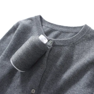 Women's Elegant Office Chic Solid Color Rib-Knit Round Neck Long Sleeve Casual Knitted Sweater