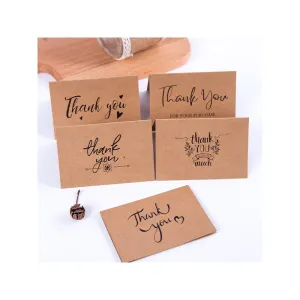 Creative Retro Kraft Paper Simple Blessing Message Packaging Gift Box Card