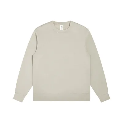 Men's Fashion Solid Color Plus Velvet Loose Round Neck Long Sleeve Sweatshirt Pullover