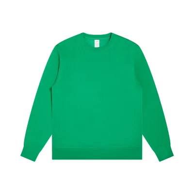 Men's Fashion Solid Color Plus Velvet Loose Round Neck Long Sleeve Sweatshirt Pullover