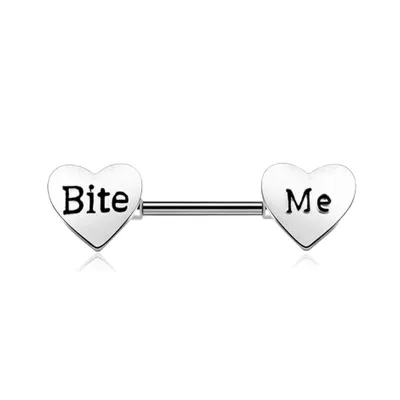 Women's Sexy Heart Stainless Steel Breast Nipple Ring Piercing Jewelry