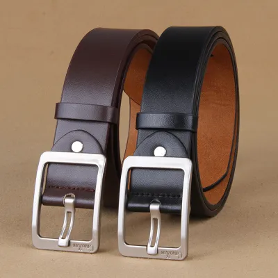 Men Casual Faux Leather Pin Buckle Belt