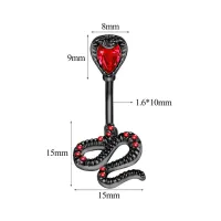Serpiente Diamante Rojo Negro