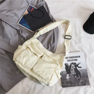 Unisex Fashion Canvas Large Capacity Messenger Bag for Men