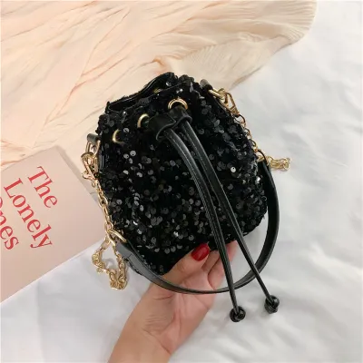 Kids Sequins PU Shoulder Messenger Bag for Toddlers