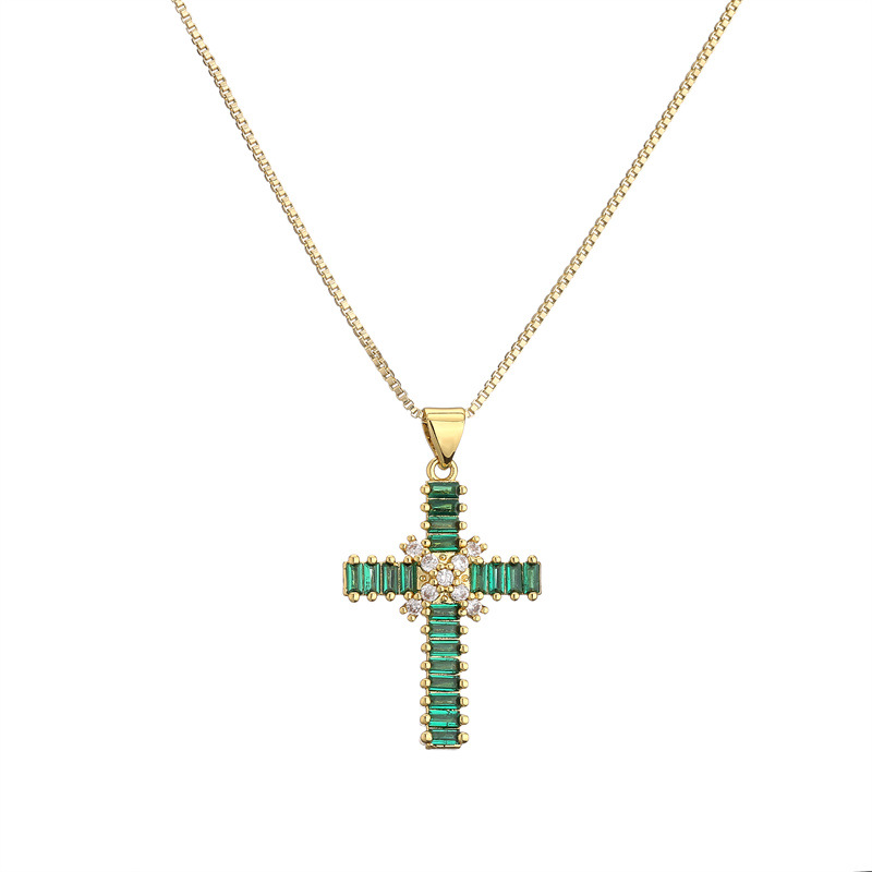 Wholesale Women'S Vintage Pearl Rose Flower Cross Necklace