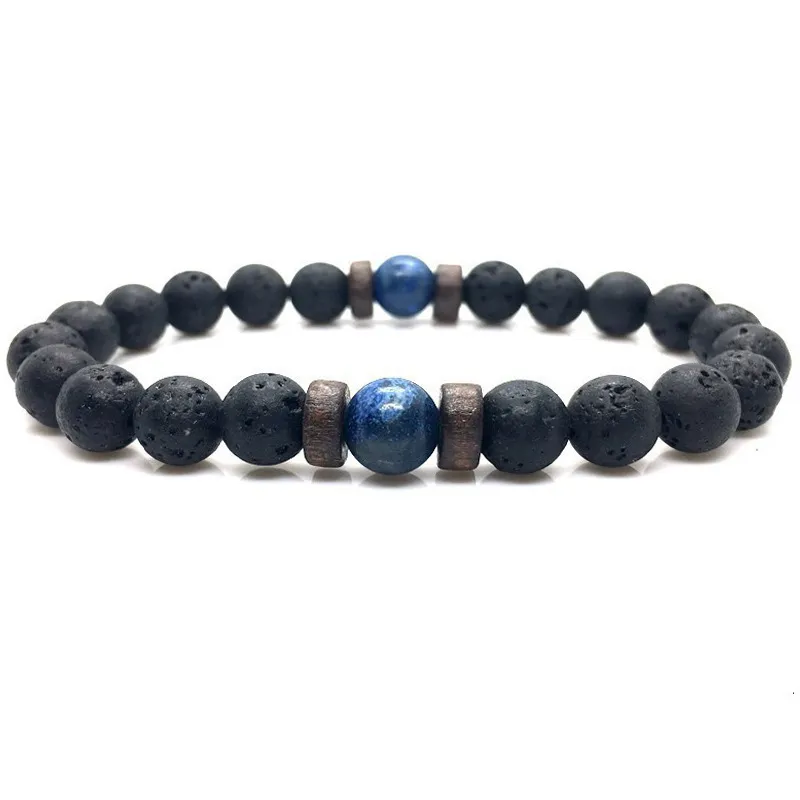 Men's Fashion Tiger Eye Frosted Bracelet