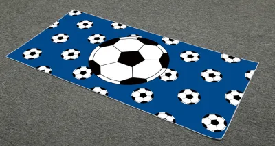 Fashion Square Microfiber Soccer Basketball Collection Printed Beach Towel for Women