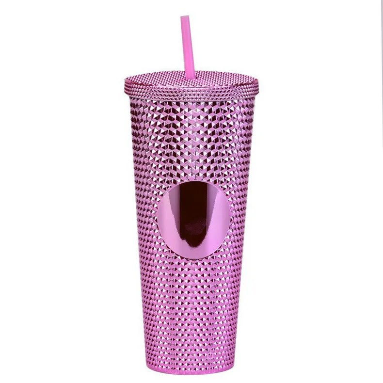 Premium round ball shape plastic cup with straw in Unique and Trendy  Designs 