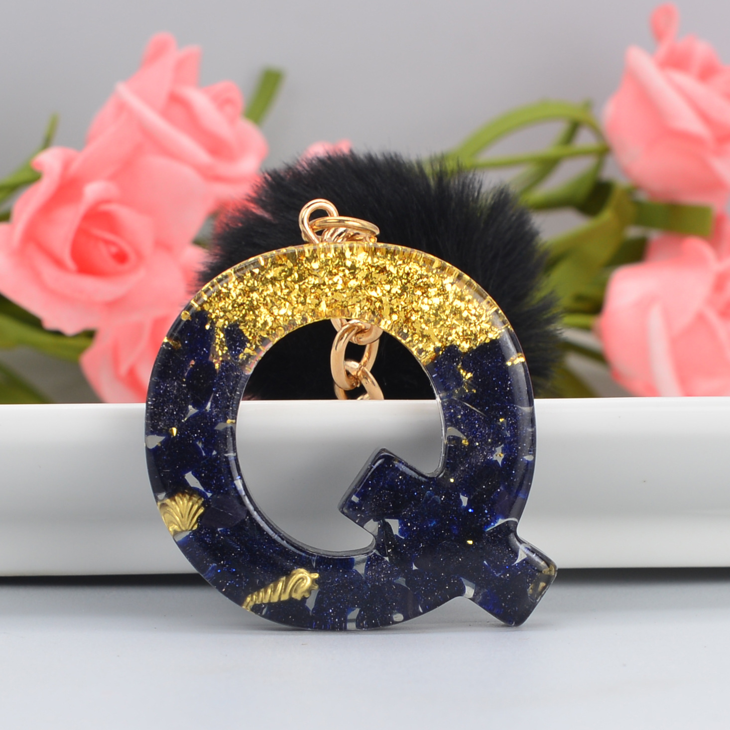 Wholesale Women'S Fashion Creative Resin Epoxy Black Ocean
