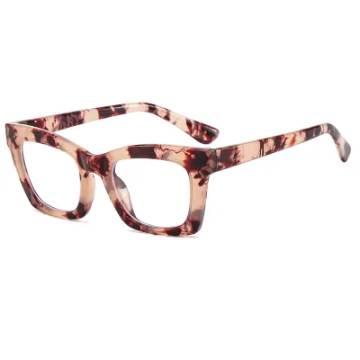 Women Fashion Square Anti Blue Light Glasses TR90 AC Lens